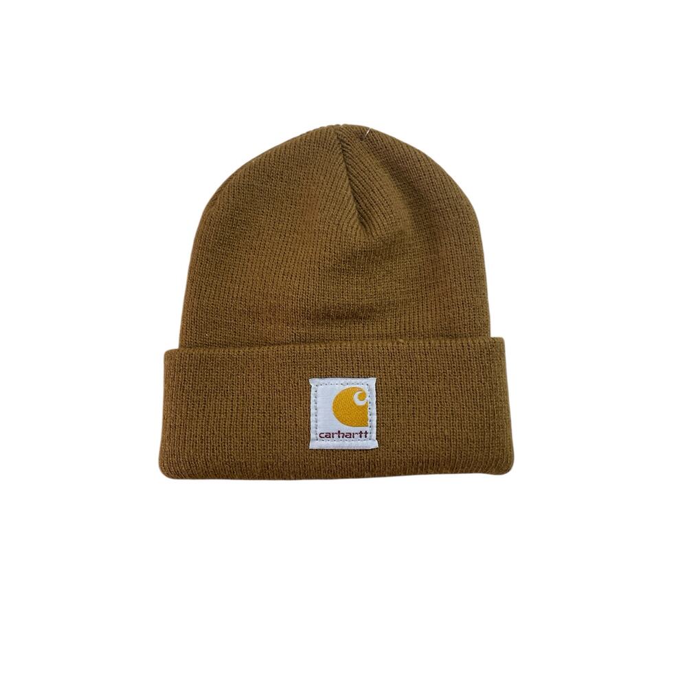 Carhartt Beanie Toddler Watch Hat Brown Acrylic Knit One Size NWT Kids Logo